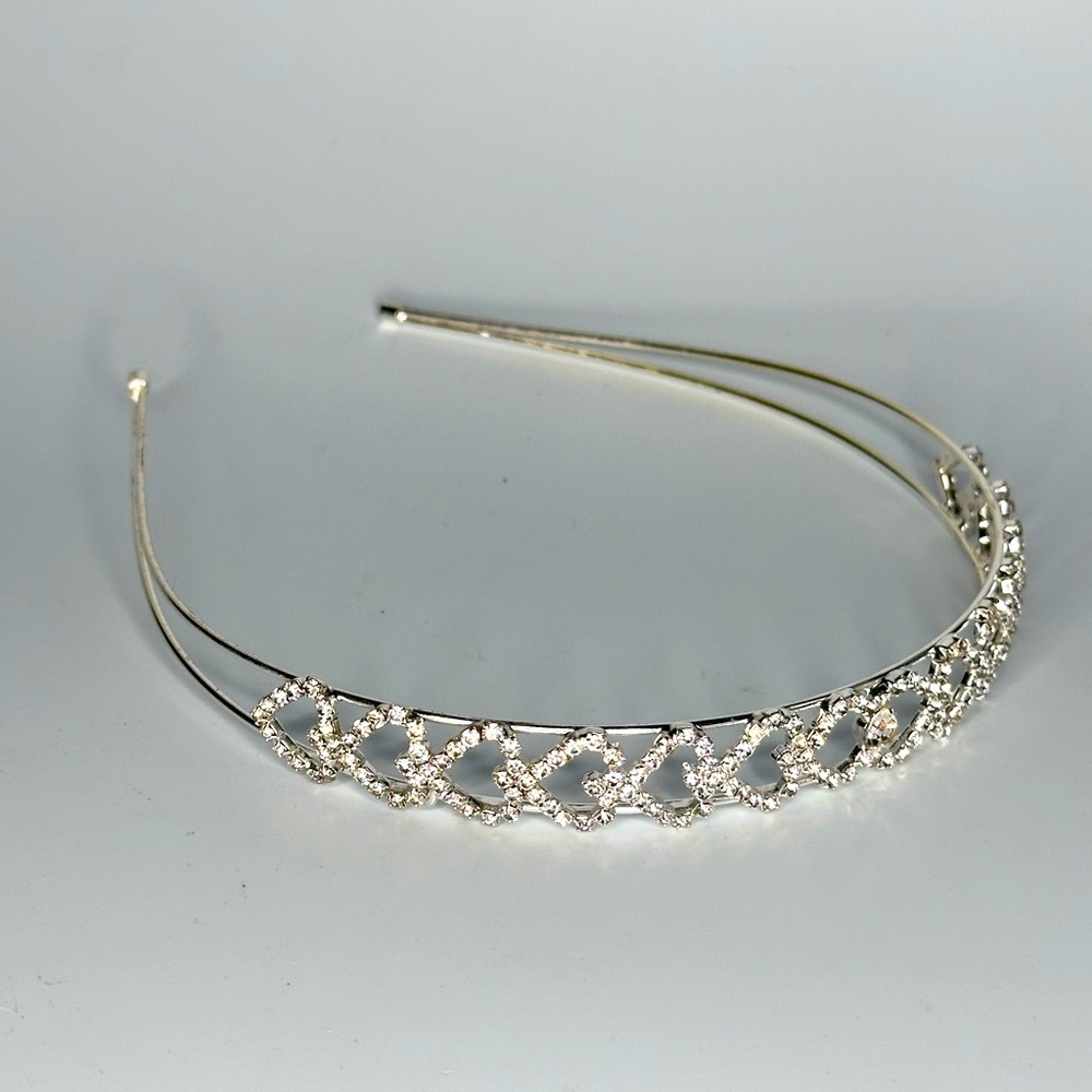 Heart Shape Pronged Stone Fashion Jewelry Head Band